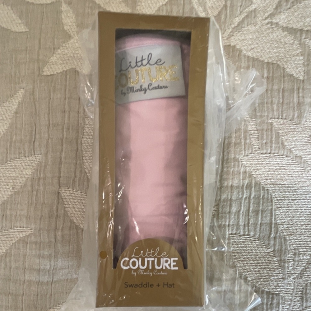 Minky Couture Swaddle Hat Set Pink